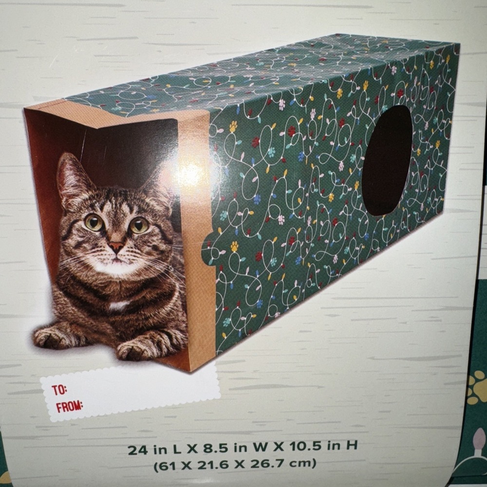 Merry Bright Peekaboo Kraft Paper Bag Cat House Tunnel Cat Cave Toy Indoor Play